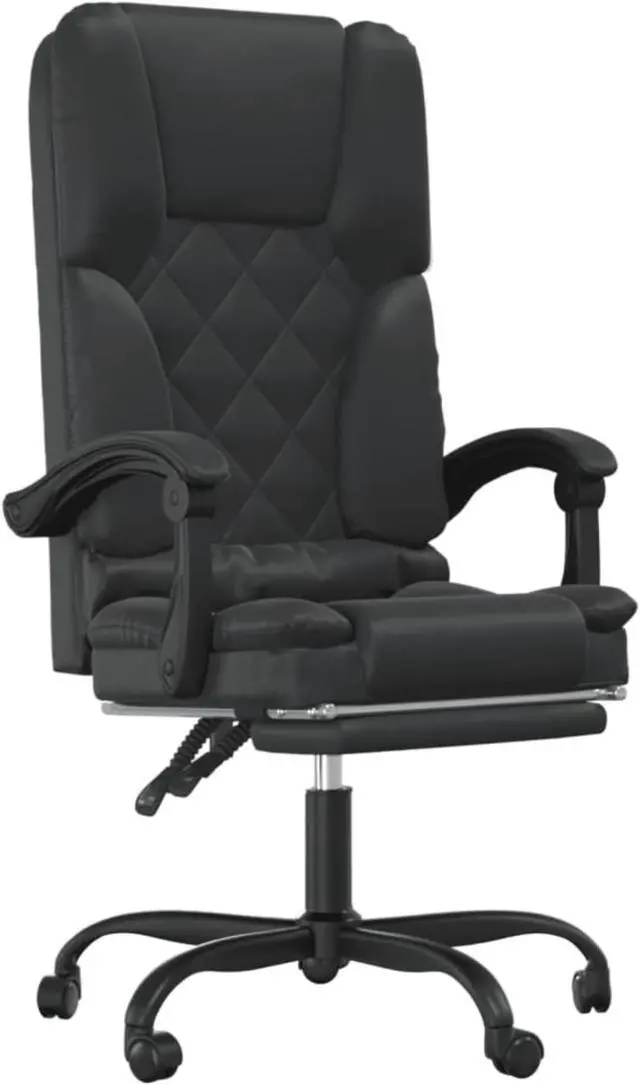 Main image of vidaXL Massage Reclining Office Chair Black Faux Leather