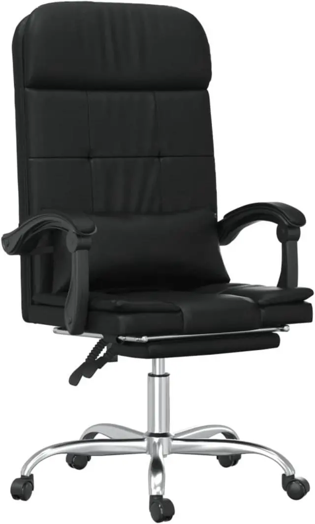 Main image of vidaXL Massage Reclining Office Chair Black Faux Leather