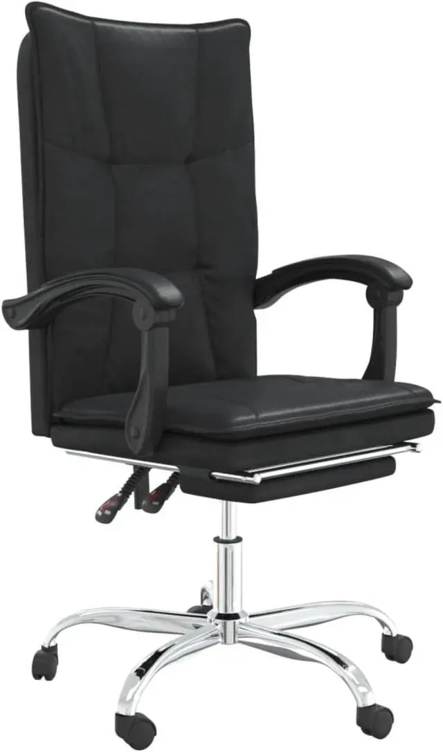 Main image of vidaXL Reclining Office Chair Black Faux Leather