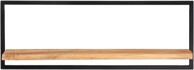 Main image of vidaXL Wall Shelves 2 pcs 39.4"x9.4"x13.8" Solid Wood Acacia and Steel