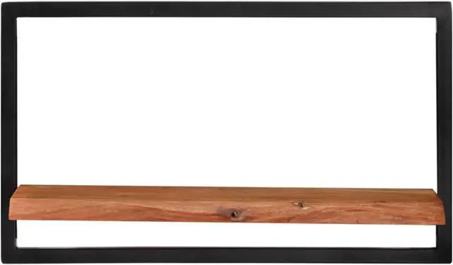 Main image of vidaXL Wall Shelves 2 pcs 23.6"x9.8"x13.8" Solid Wood Acacia and Steel
