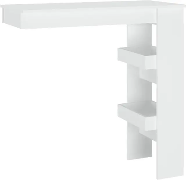 Main image of vidaXL Wall Bar Table White 40.2"x17.7"x40.7" Engineered Wood