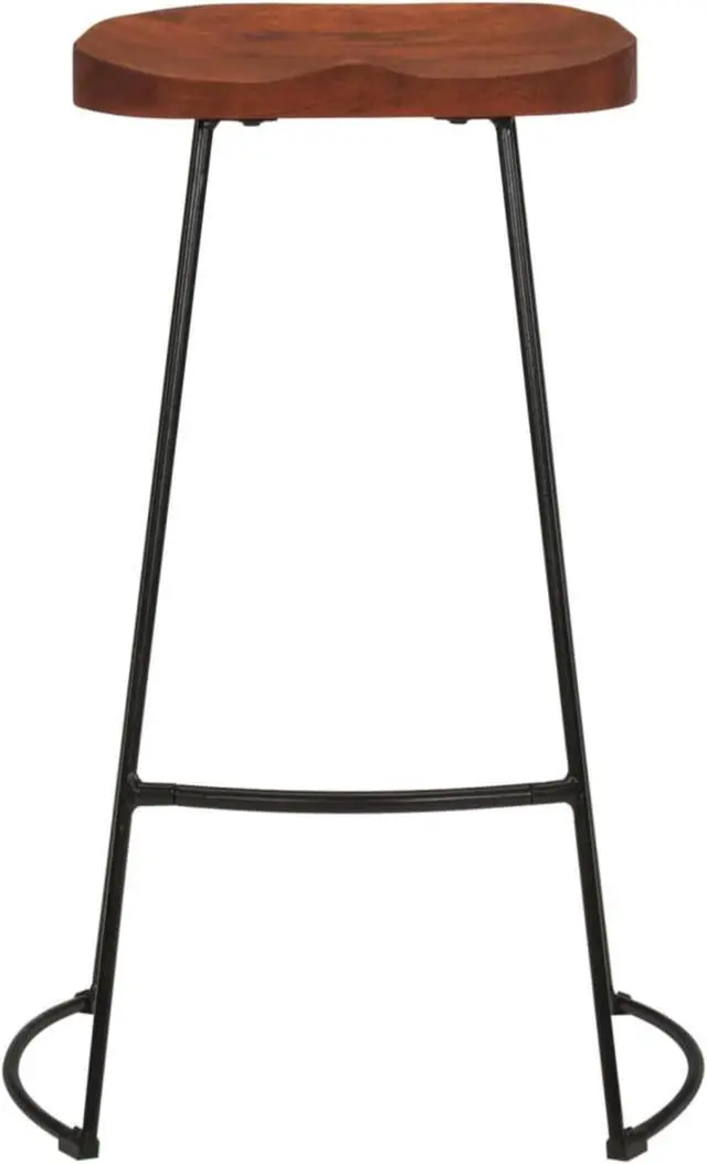 Alt view image 3 of 10 - vidaXL Gavin Bar Stools 2 pcs 19.7"x15.7"x30.7" Solid Wood Mango