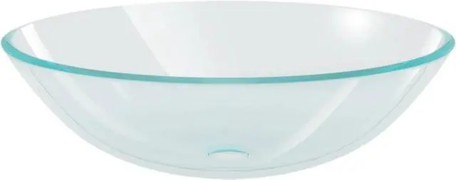 Main image of vidaXL Basin Tempered Glass 16.5" Transparent