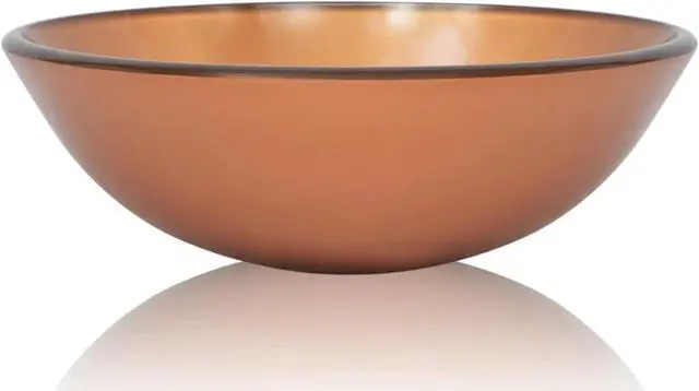 Main image of vidaXL Basin Tempered Glass 16.5" Brown