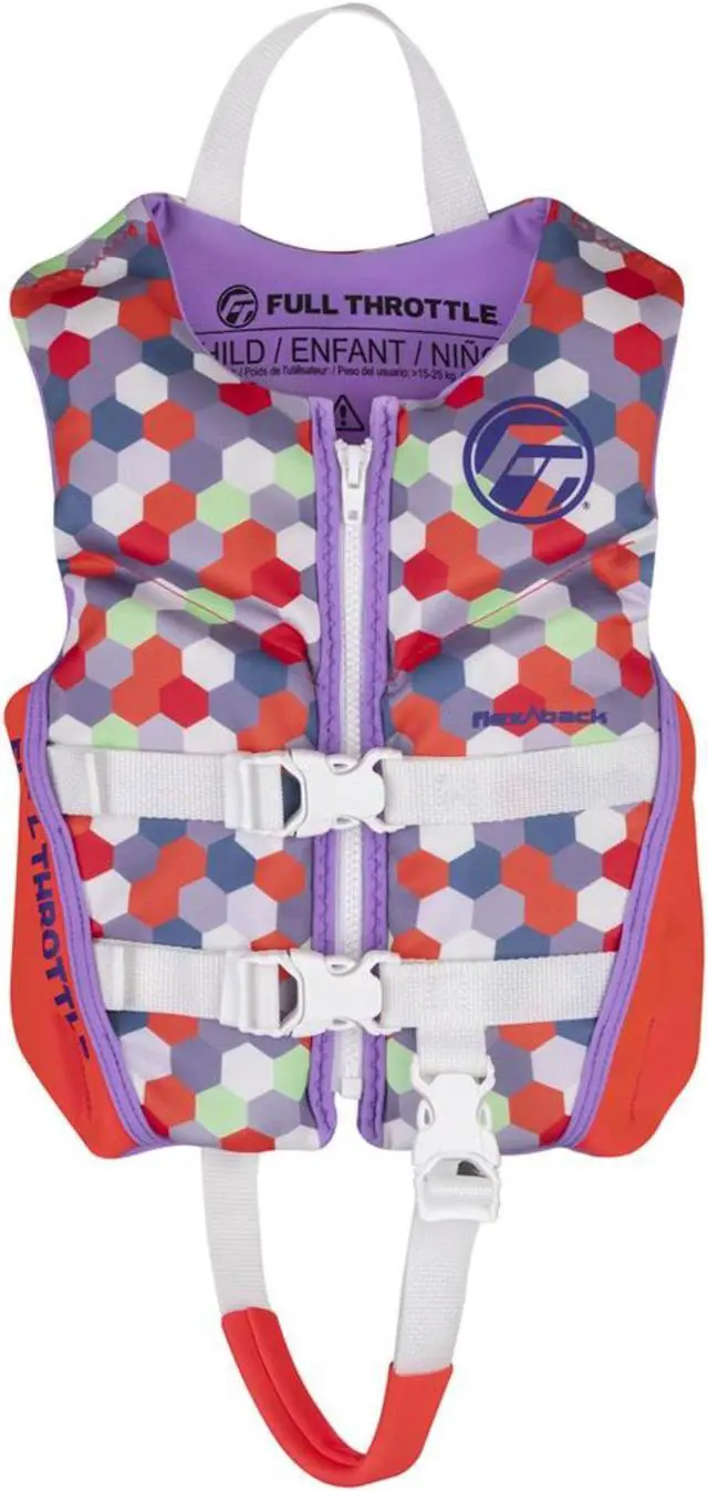 Main image of Full Throttle 142500-105-001-22 Child Rapid-Dry Flex-Back Life Jacket - Pink
