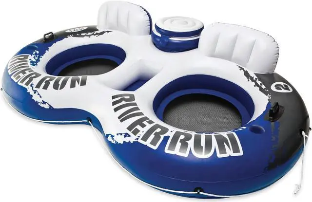 Alt view image 18 of 18 - Intex River Run 2 Person  Inflatable Tube Raft Float with Cooler for Pool & Lake