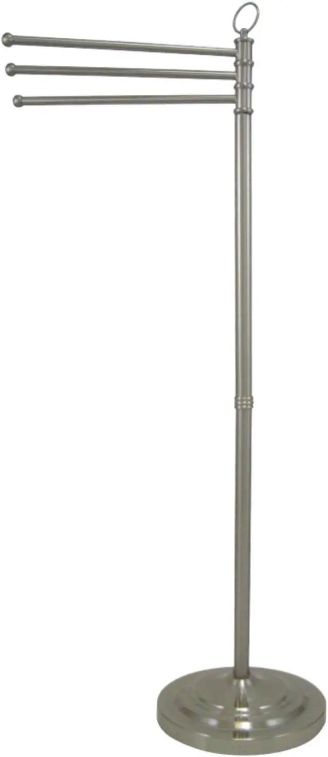 Alt view image 5 of 5 - PEDESTAL TOWEL BAR IN THREE LEVEL HEIGHT W/WHITE BOX-Satin Nickel Finish