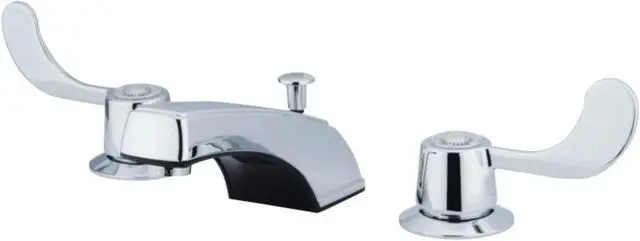 Alt view image 3 of 3 - Kingston Brass GKB931 Vista Widespread Bathroom Faucet with Pop-Up Drain Assembl, Polished Chrome