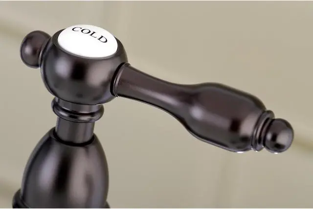 Alt view image 9 of 12 - Kingston Brass KS1275TALBS Tudor 8" Center Kitchen Faucet With Brass Sprayer