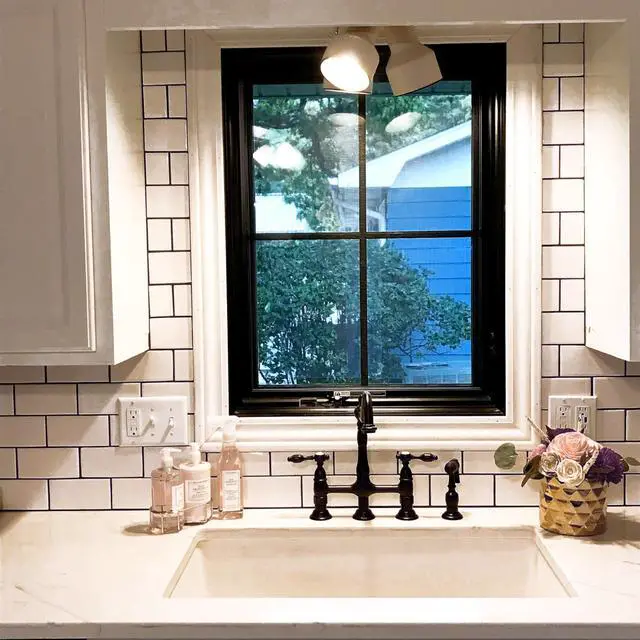 Alt view image 11 of 12 - Kingston Brass KS1275TALBS Tudor 8" Center Kitchen Faucet With Brass Sprayer