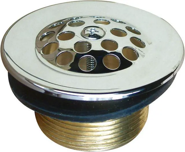 Alt view image 7 of 7 - Kingston Brass DTL201 Kingston Brass DTL201 Bath Tub Drain Strainer & Grid, Chrome