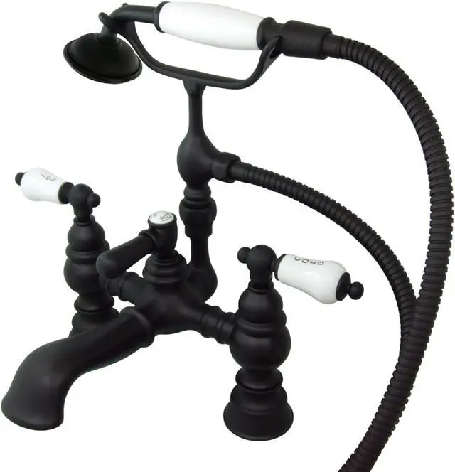 Alt view image 5 of 5 - ENGLISH HERITAGE LEG TUB FILLER W/HAND SHOWER-Oil Rubbed Bronze Finish