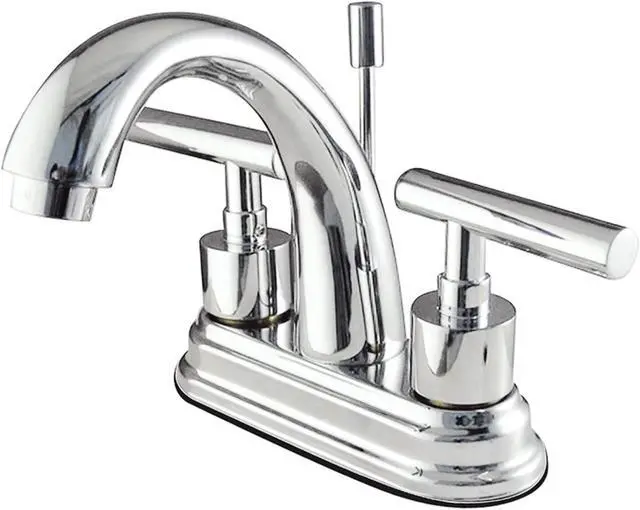 Alt view image 4 of 4 - Kingston Brass Ks8611Cml Two Handle Centerset Lavatory Faucet With Brass Pop-Up - Polished Chrome Finish