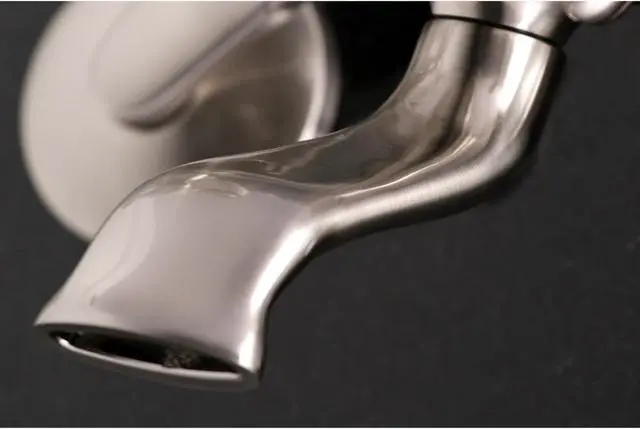 Alt view image 6 of 7 - kingston brass ks285sn essex 31/2" to 81/2" adjustable centers wall mount clawfoot tub filler with hand shower, 7" spout reach, satin nickel