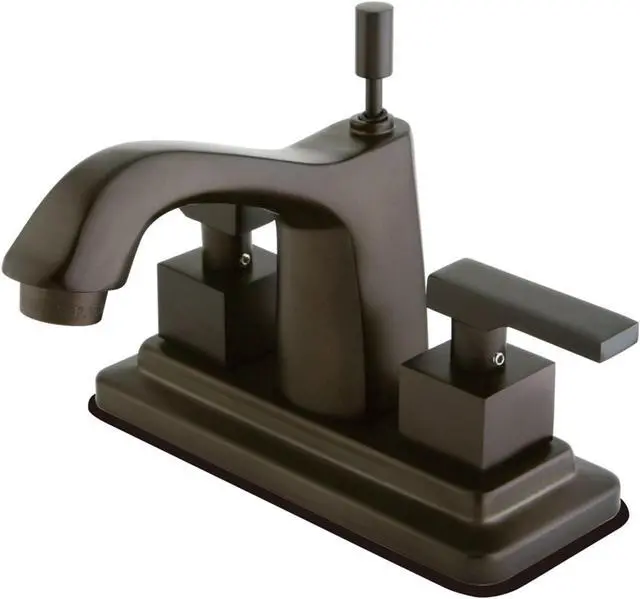 Alt view image 3 of 3 - Kingston Brass KS864.QLL Executive Centerset Bathroom Faucet with Brass Pop-Up D, Oil Rubbed Bronze