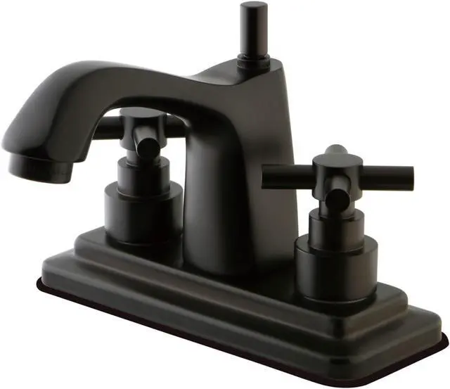 Alt view image 3 of 3 - Kingston Brass Elinvar Two Handle 4" Centerset Lavatory Faucet with Brass Pop-up