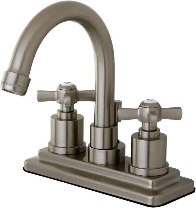 Alt view image 5 of 6 - Kingston Brass KS8668ZX Kingston Brass Millennium 4 in. Centerset Lavatory Faucet, Satin Nickel