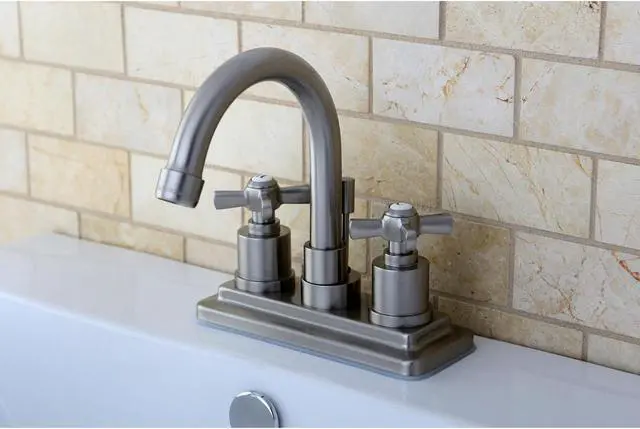 Alt view image 6 of 6 - Kingston Brass KS8668ZX Kingston Brass Millennium 4 in. Centerset Lavatory Faucet, Satin Nickel