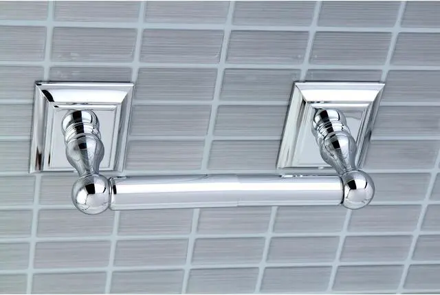 Alt view image 6 of 6 - Contemporary Toilet Paper Holder in Polished Chrome Finish