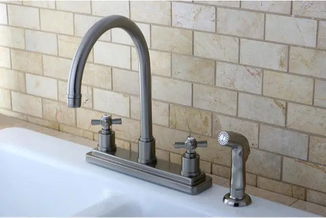 Alt view image 7 of 7 - Kingston Brass KS8798ZX Kingston Brass Millennium 8 in. Centerset Kitchen Faucet, Satin Nickel