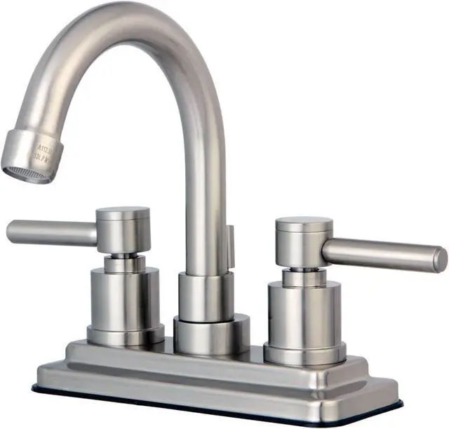 Alt view image 3 of 3 - Kingston Brass KS8668DL 4 Inch Center Lavatory Faucet - Satin Nickel
