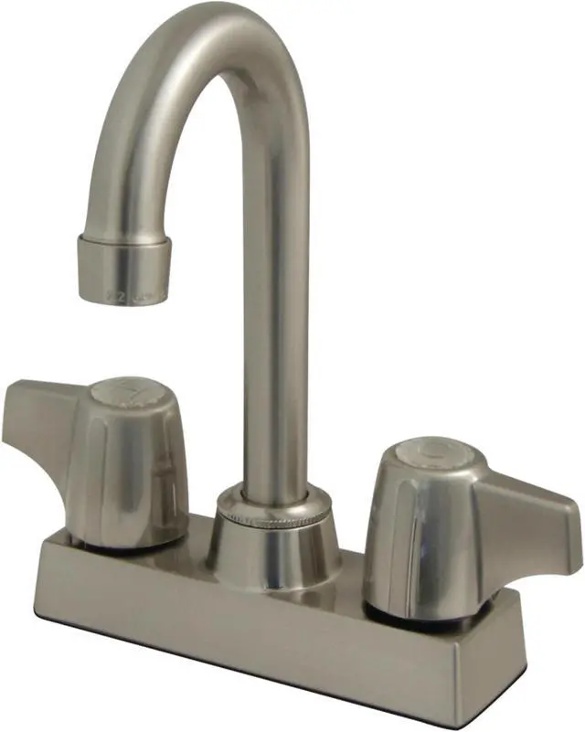 Alt view image 5 of 5 - Kingston Brass KB460SN Two Handle 4 in. Centerset Bar Faucet