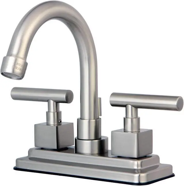 Alt view image 5 of 5 - Kingston Brass KS8668CQL 4 Inch Center Lavatory Faucet - Satin Nickel