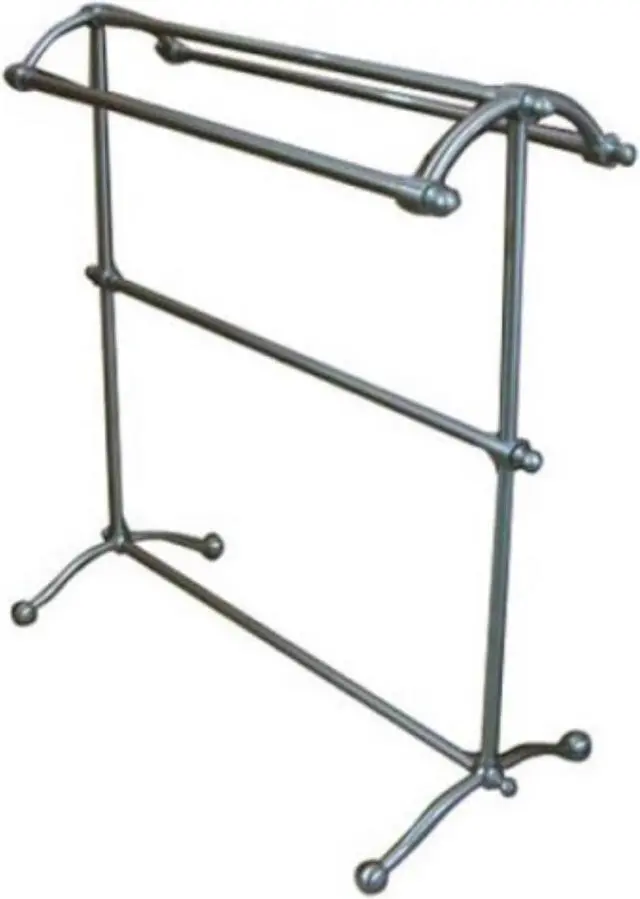 Alt view image 3 of 3 - Kingston Brass CC2298 Free Standing Towel Rack - Satin Nickel