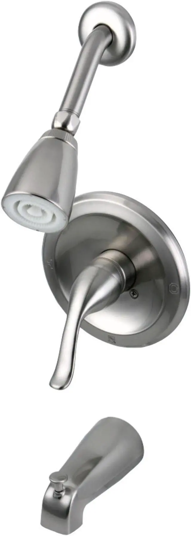 Alt view image 4 of 4 - Single Handle Tub and Shower Faucet in Satin Nickel Finish