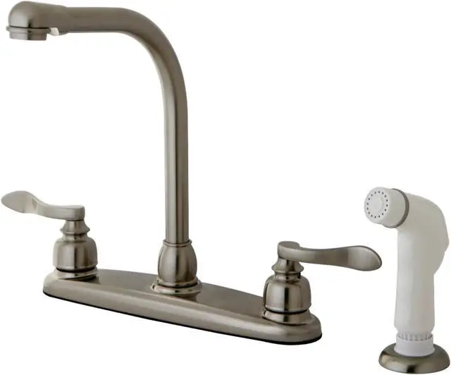 Alt view image 6 of 7 - Kingston Brass KB8758NFL NUWAVE FRENCH 8in Centerset High Arch Kitchen Faucet wi