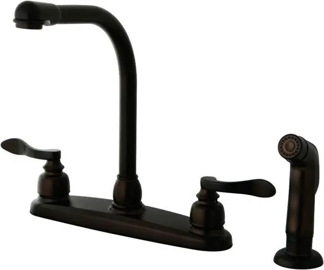 Alt view image 6 of 8 - Kingston Brass KB8755NFLSP NUWAVE FRENCH 8in Centerset High Arch Kitchen Faucet