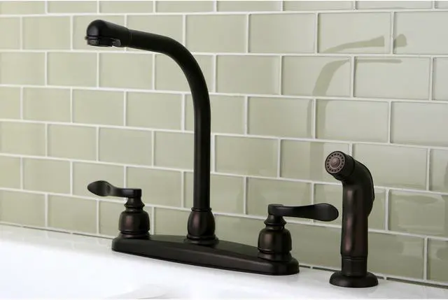 Alt view image 7 of 8 - Kingston Brass KB8755NFLSP NUWAVE FRENCH 8in Centerset High Arch Kitchen Faucet