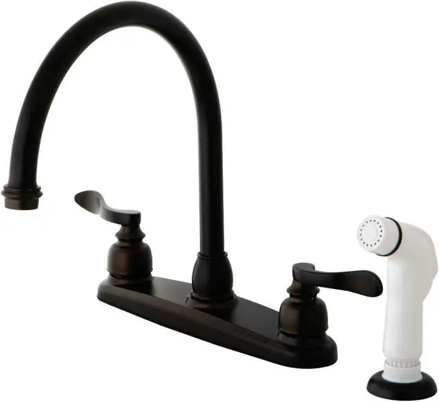 Alt view image 6 of 8 - Kingston Brass KB8795NFL NUWAVE FRENCH 8in Centerset Kitchen Faucet with Twin Le