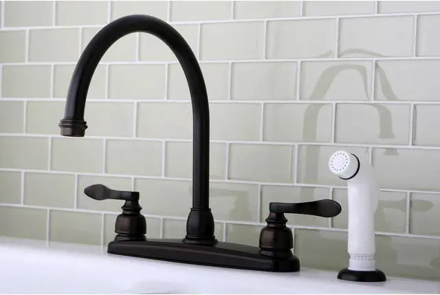 Alt view image 7 of 8 - Kingston Brass KB8795NFL NUWAVE FRENCH 8in Centerset Kitchen Faucet with Twin Le
