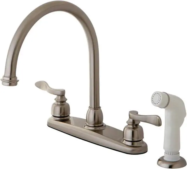 Alt view image 4 of 5 - Kingston Brass KB8798NFL NUWAVE FRENCH 8in Centerset Kitchen Faucet with Twin Le