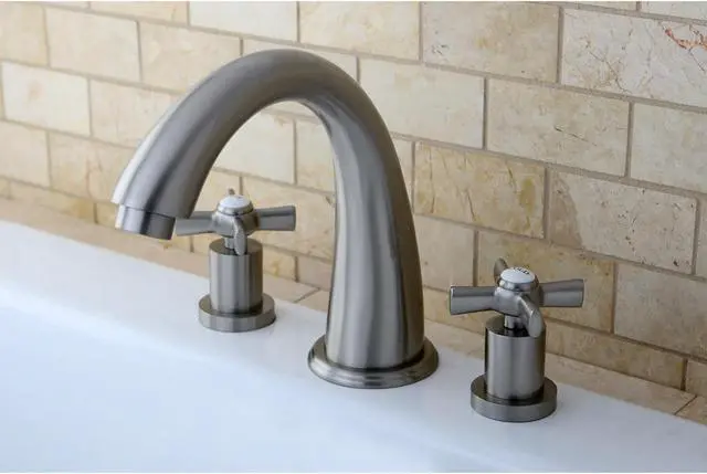 Alt view image 9 of 9 - Kingston Brass KS2368ZX Millennium Roman Tub Filler, Satin Nickel