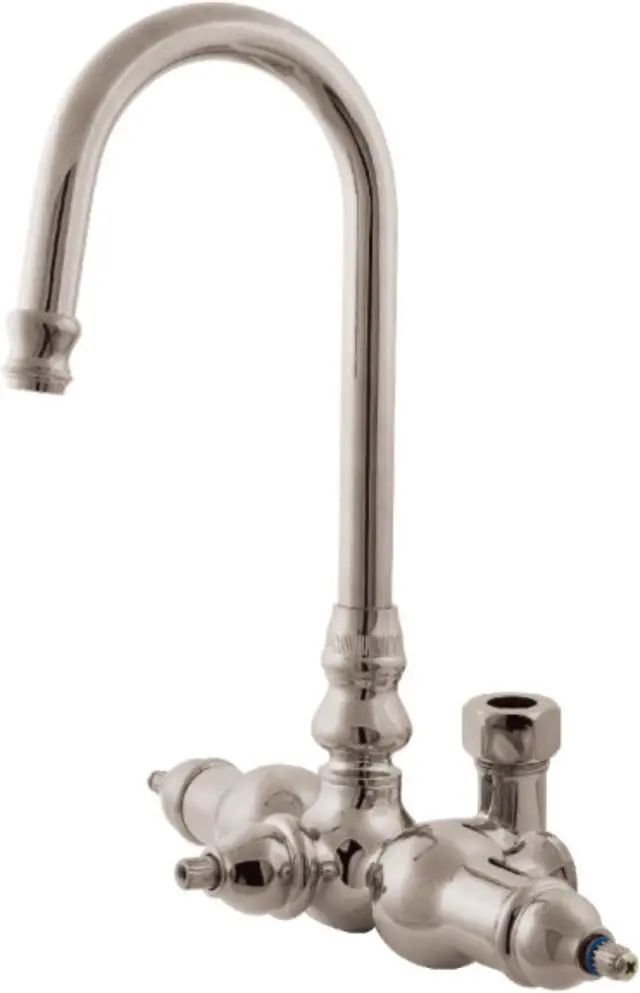 Alt view image 7 of 10 - Kingston Brass ABT200-8 Goose Neck Faucet with Back Outlet & Diverter