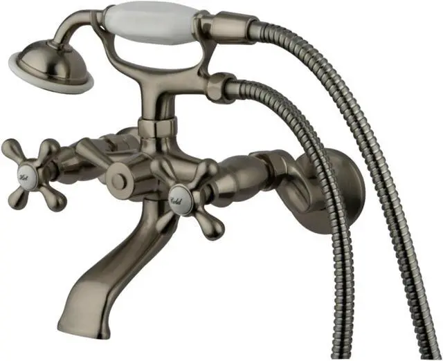 Alt view image 3 of 7 - Kingston Brass Ks265Sn Tub Mount Clawfoot Tub Faucet - Satin Nickel Finish