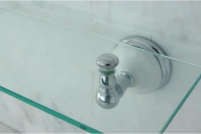 Alt view image 7 of 9 - VICTORIAN GLASS SHELF-Chrome Finish