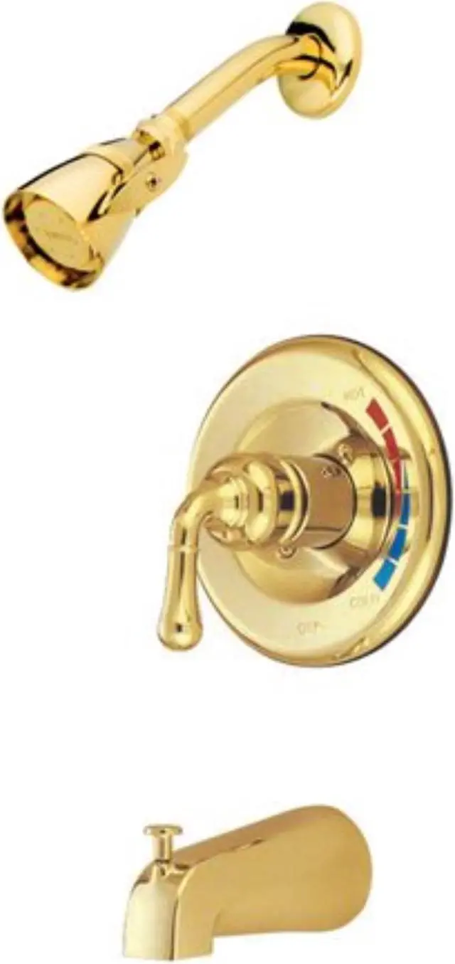 Alt view image 3 of 3 - Kingston Brass KB632T Megallan Trim Only for Tub and Shower Faucet KB632 Polished Brass