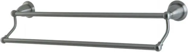 Alt view image 3 of 4 - Kingston Brass BA1753SN Heritage 24 Inch Wall Mount Dual Towel Bar - Satin Nickel
