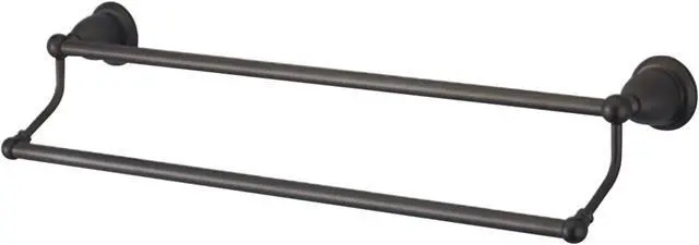 Alt view image 4 of 4 - Kingston Brass BA175318ORB Heritage 18 in. Dual Towel Bar, Oil Rubbed Bronze