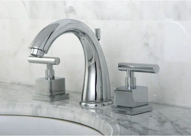 Alt view image 7 of 7 - CLAREMONT 8 WIDE SPREAD LAV FCT W/BRS POP-UP-Chrome Finish