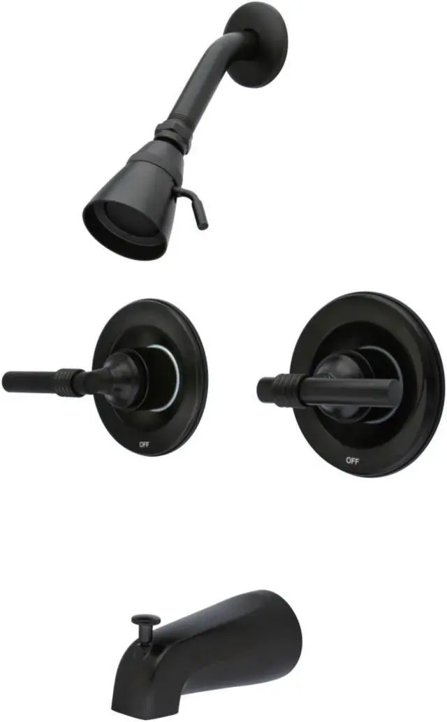 Alt view image 3 of 3 - Kingston Brass KB665ML Tub and Shower , Faucet, Oil Rubbed Bronze