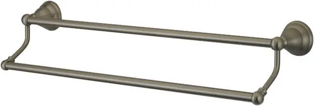Alt view image 3 of 3 - Kingston Brass BA5563SN Royale 24 Inch Dual Towel Bar - Satin Nickel