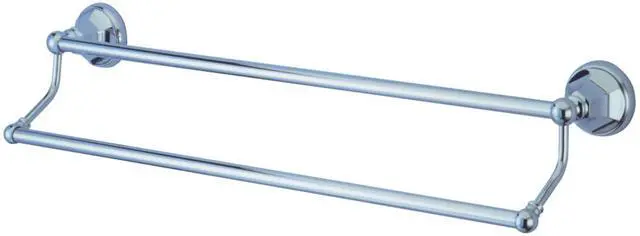 Alt view image 3 of 3 - Kingston Brass BA481318C Metropolitan 18 in. Dual Towel Bar, Chrome