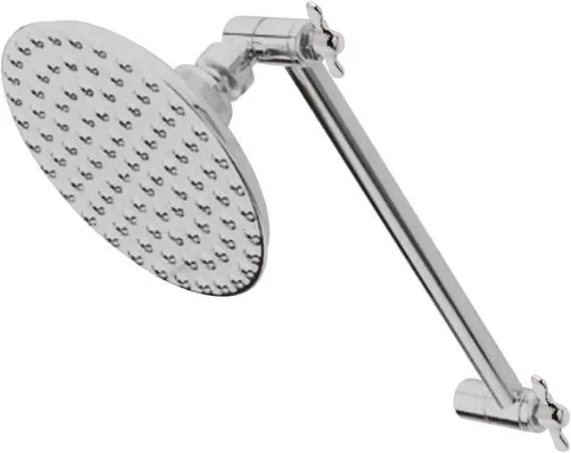 Alt view image 5 of 5 - Kingston Brass K135K1 Large Shower Head And 10 Inch High-Low Shower Kit - Polished Chrome Finish