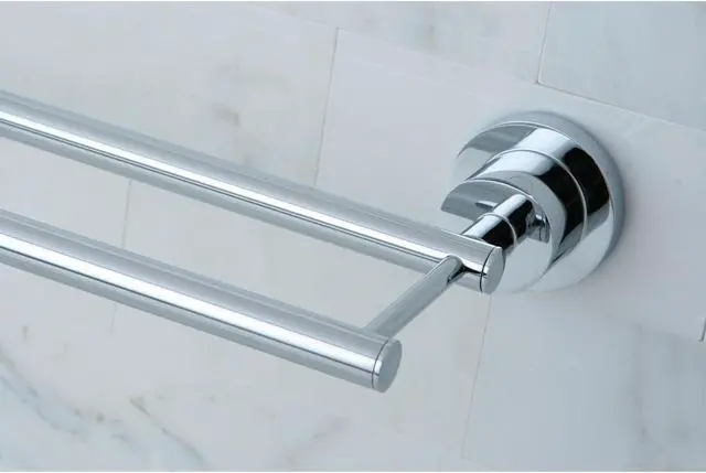 Alt view image 10 of 12 - Kingston Brass BA8213C Concord 24 Inch Dual Towel Bar - Polished Chrome