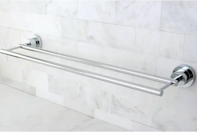 Alt view image 12 of 12 - Kingston Brass BA8213C Concord 24 Inch Dual Towel Bar - Polished Chrome